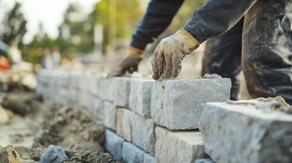 Mur de soutènement à Saint-Savin